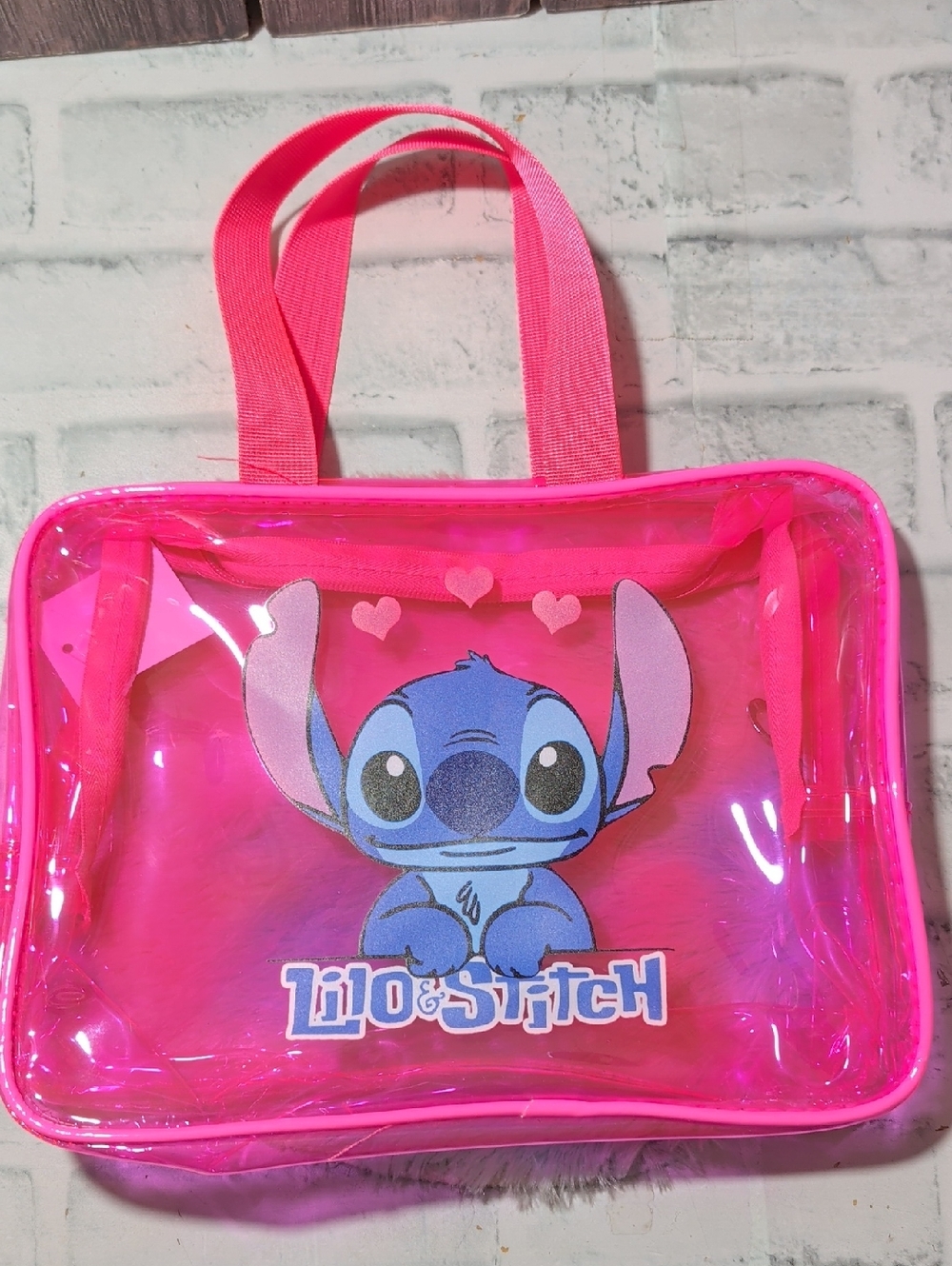 Lilo & Stitch Pink Clear Tote Bag